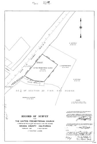 Click to see Record of Survey Book 2, pg. 179 (1967) of Nevada County Recorders Survey Maps Book 2