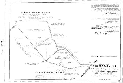 Click to see Record of Survey Book 2, pg. 187 (1967) of Nevada County Recorders Survey Maps Book 2