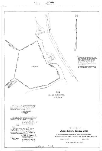Click to see Record of Survey Book 2, pg. 192 (1967) of Nevada County Recorders Survey Maps Book 2