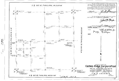 Click to see Record of Survey Book 2, pg. 202 (1967) of Nevada County Recorders Survey Maps Book 2