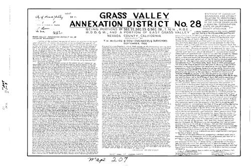 Click to see Record of Survey Book 2, pg. 207 (1967) of Nevada County Recorders Survey Maps Book 2