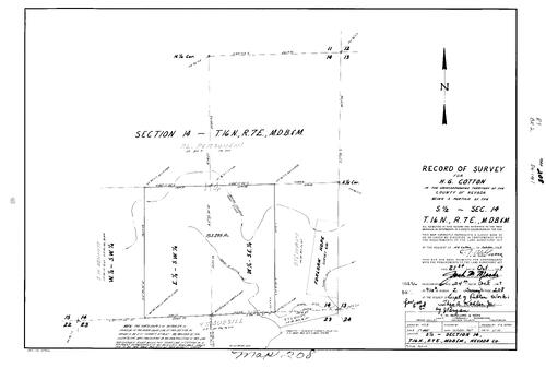 Click to see Record of Survey Book 2, pg. 208 (1967) of Nevada County Recorders Survey Maps Book 2