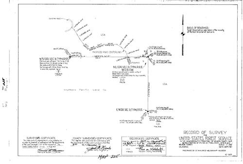 Click to see Record of Survey Book 2, pg. 225 (1967) of Nevada County Recorders Survey Maps Book 2