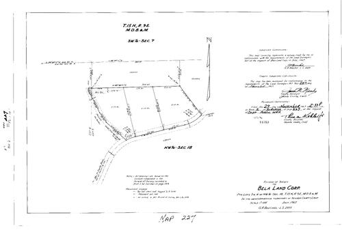 Click to see Record of Survey Book 2, pg. 227 (1967) of Nevada County Recorders Survey Maps Book 2