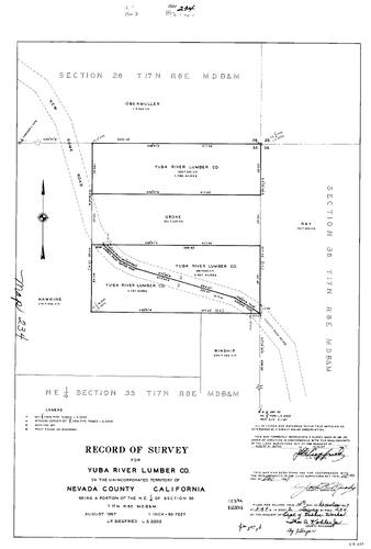 Click to see Record of Survey Book 2, pg. 234 (1967) of Nevada County Recorders Survey Maps Book 2