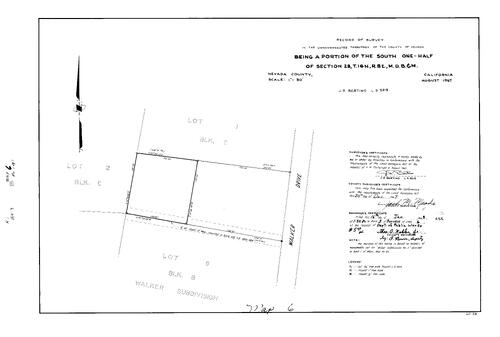 Click to see Record of Survey Book 3, pg. 6 (1968) of Nevada County Recorders Survey Maps Book 3