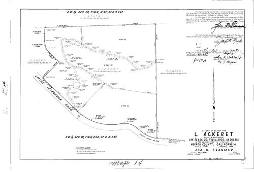 Click to see Record of Survey Book 3, pg. 14 (1968) of Nevada County Recorders Survey Maps Book 3