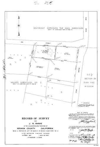 Click to see Record of Survey Book 3, pg. 15 (1968) of Nevada County Recorders Survey Maps Book 3