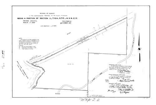 Click to see Record of Survey Book 3, pg. 20 (1968) of Nevada County Recorders Survey Maps Book 3