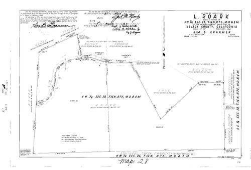 Click to see Record of Survey Book 3, pg. 28 (1968) of Nevada County Recorders Survey Maps Book 3