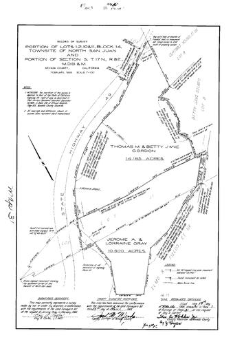 Click to see Record of Survey Book 3, pg. 31 (1968) of Nevada County Recorders Survey Maps Book 3