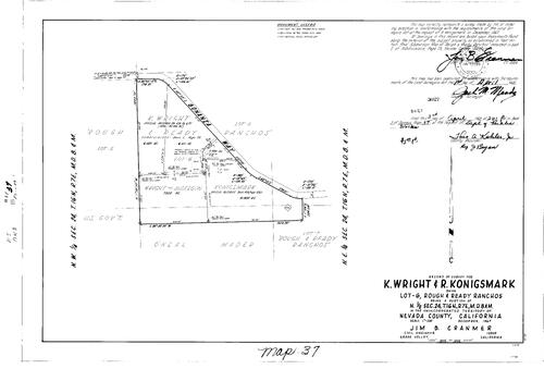 Click to see Record of Survey Book 3, pg. 37 (1968) of Nevada County Recorders Survey Maps Book 3