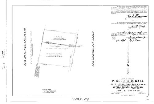 Click to see Record of Survey Book 3, pg. 44 (1968) of Nevada County Recorders Survey Maps Book 3