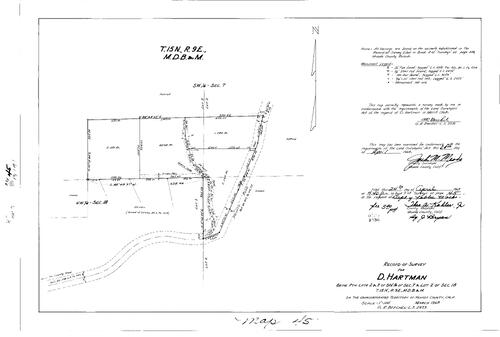 Click to see Record of Survey Book 3, pg. 45 (1968) of Nevada County Recorders Survey Maps Book 3