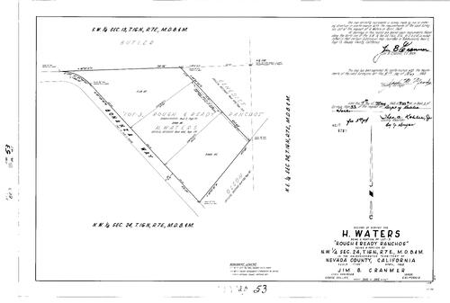 Click to see Record of Survey Book 3, pg. 53 (1968) of Nevada County Recorders Survey Maps Book 3