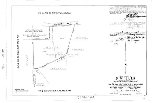 Click to see Record of Survey Book 3, pg. 54 (1968) of Nevada County Recorders Survey Maps Book 3