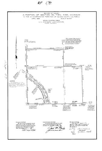 Click to see Record of Survey Book 3, pg. 59 (1968) of Nevada County Recorders Survey Maps Book 3