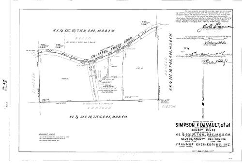 Click to see Record of Survey Book 3, pg. 67 (1968) of Nevada County Recorders Survey Maps Book 3