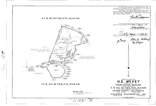 Click to see Record of Survey Book 3, pg. 75 (1968) of Nevada County Recorders Survey Maps Book 3