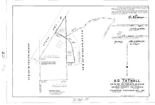 Click to see Record of Survey Book 3, pg. 81 (1968) of Nevada County Recorders Survey Maps Book 3