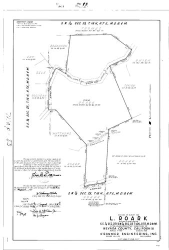 Click to see Record of Survey Book 3, pg. 83 (1968) of Nevada County Recorders Survey Maps Book 3