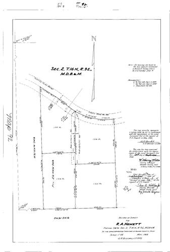 Click to see Record of Survey Book 3, pg. 92 (1968) of Nevada County Recorders Survey Maps Book 3