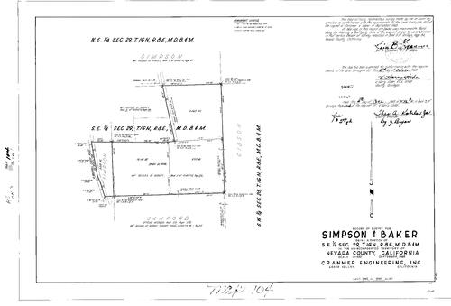 Click to see Record of Survey Book 3, pg. 104 (1968) of Nevada County Recorders Survey Maps Book 3