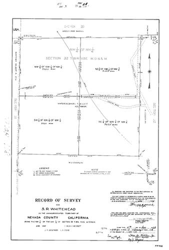 Click to see Record of Survey Book 3, pg. 118 (1968) of Nevada County Recorders Survey Maps Book 3