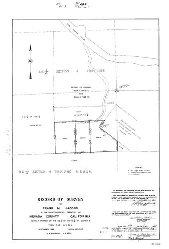Click to see Record of Survey Book 3, pg. 120 (1968) of Nevada County Recorders Survey Maps Book 3