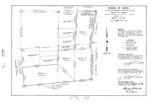 Click to see Record of Survey Book 3, pg. 123 (1968) of Nevada County Recorders Survey Maps Book 3