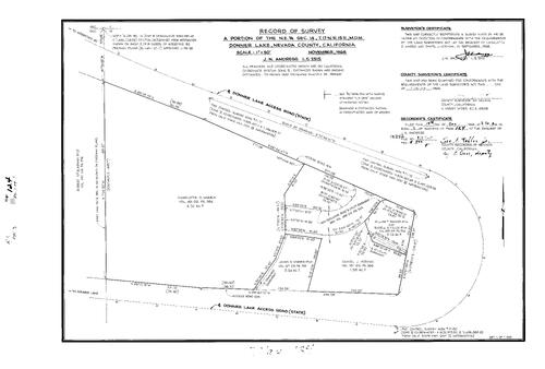 Click to see Record of Survey Book 3, pg. 124 (1968) of Nevada County Recorders Survey Maps Book 3