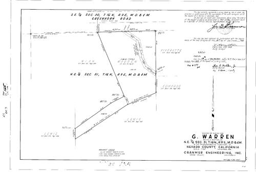 Click to see Record of Survey Book 3, pg. 125 (1968) of Nevada County Recorders Survey Maps Book 3