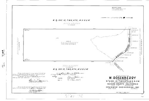 Click to see Record of Survey Book 3, pg. 126 (1968) of Nevada County Recorders Survey Maps Book 3
