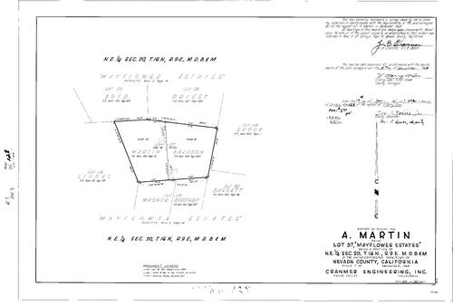 Click to see Record of Survey Book 3, pg. 128 (1968) of Nevada County Recorders Survey Maps Book 3