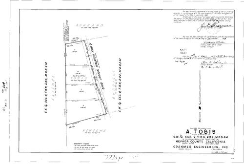 Click to see Record of Survey Book 3, pg. 129 (1968) of Nevada County Recorders Survey Maps Book 3