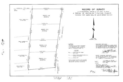 Click to see Record of Survey Book 3, pg. 130 (1968) of Nevada County Recorders Survey Maps Book 3
