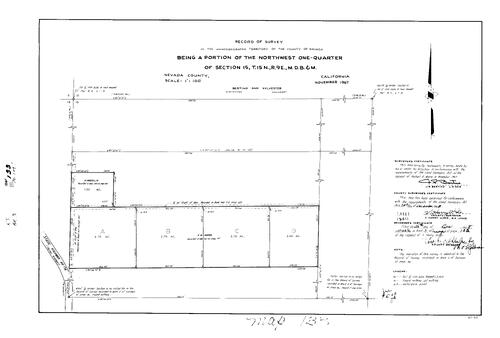 Click to see Record of Survey Book 3, pg. 133 (1968) of Nevada County Recorders Survey Maps Book 3