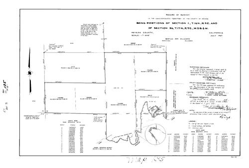 Click to see Record of Survey Book 3, pg. 135 (1968) of Nevada County Recorders Survey Maps Book 3