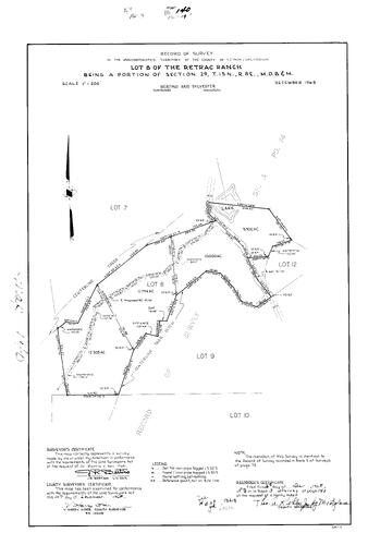 Click to see Record of Survey Book 3, pg. 140 (1968) of Nevada County Recorders Survey Maps Book 3