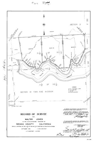 Click to see Record of Survey Book 3, pg. 144 (1969) of Nevada County Recorders Survey Maps Book 3