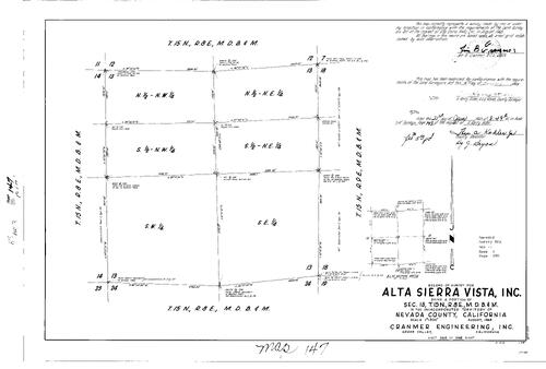 Click to see Record of Survey Book 3, pg. 147 (1969) of Nevada County Recorders Survey Maps Book 3