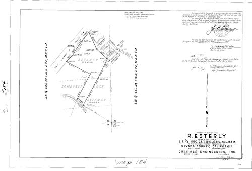 Click to see Record of Survey Book 3, pg. 154 (1969) of Nevada County Recorders Survey Maps Book 3