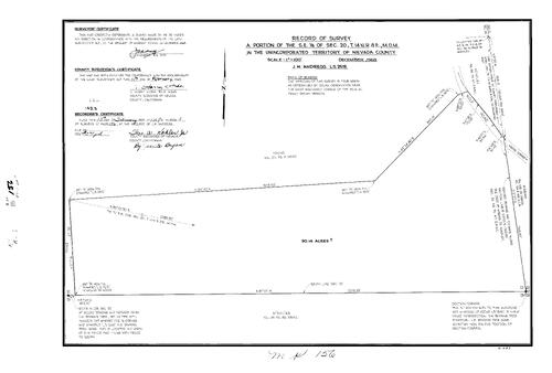 Click to see Record of Survey Book 3, pg. 156 (1969) of Nevada County Recorders Survey Maps Book 3