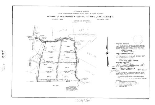 Click to see Record of Survey Book 3, pg. 164 (1969) of Nevada County Recorders Survey Maps Book 3