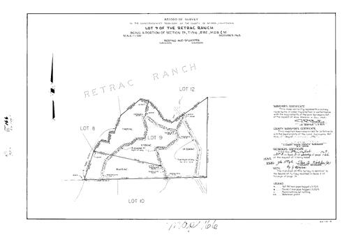 Click to see Record of Survey Book 3, pg. 166 (1969) of Nevada County Recorders Survey Maps Book 3