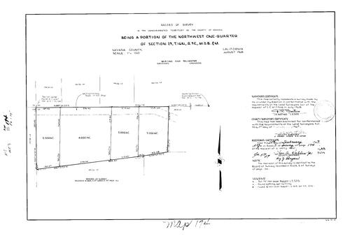 Click to see Record of Survey Book 3, pg. 174 (1969) of Nevada County Recorders Survey Maps Book 3