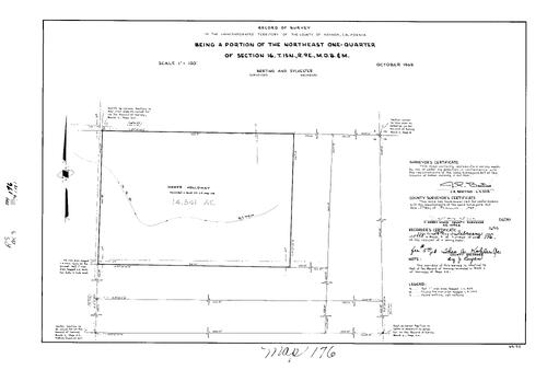 Click to see Record of Survey Book 3, pg. 176 (1969) of Nevada County Recorders Survey Maps Book 3
