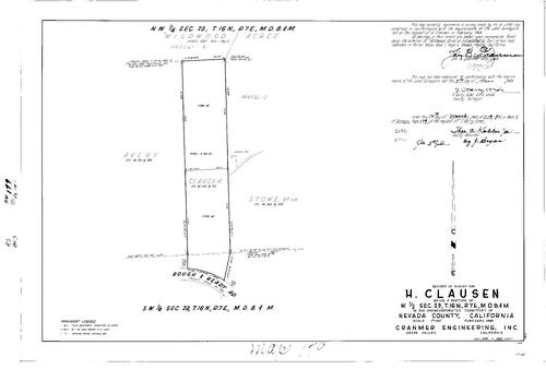 Click to see Record of Survey Book 3, pg. 179 (1969) of Nevada County Recorders Survey Maps Book 3