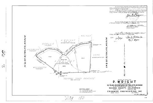 Click to see Record of Survey Book 3, pg. 180 (1969) of Nevada County Recorders Survey Maps Book 3