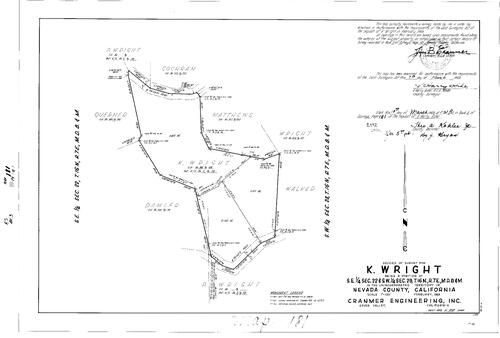 Click to see Record of Survey Book 3, pg. 181 (1969) of Nevada County Recorders Survey Maps Book 3